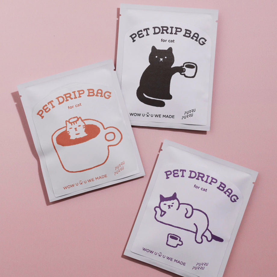 1 set 3 flavors drip bag for cats